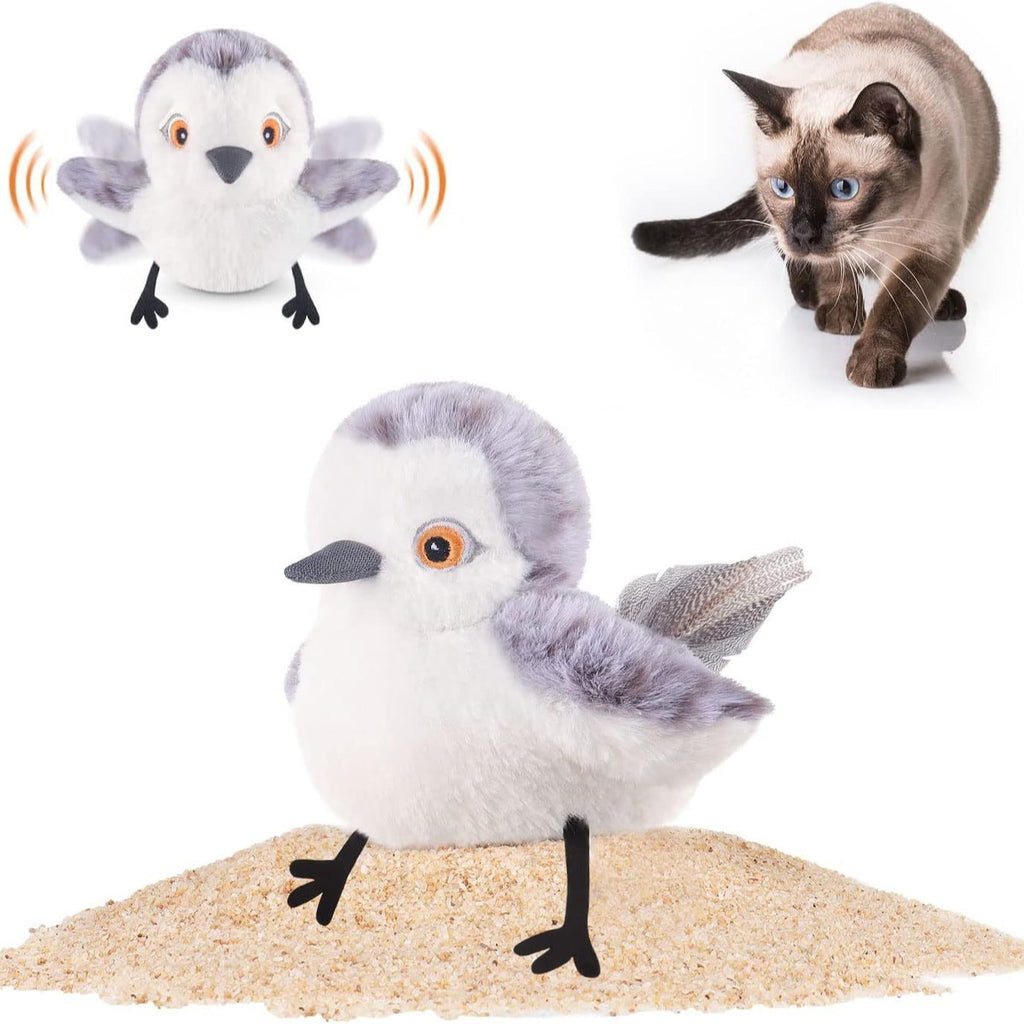 Pounce-Ready Plush Bird: Rechargeable Joy for Indoor Pals