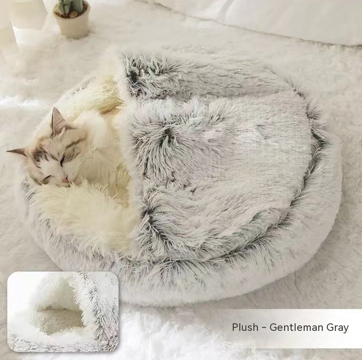 Snuggly 2-in-1 Winter Pet House Bed