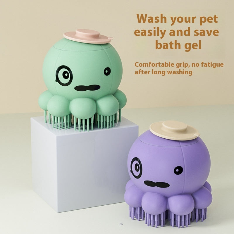 Fun Pet Bath Massage Silicone Comb