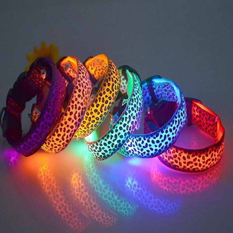 Leopard Print LED Collar – Safety with Flair