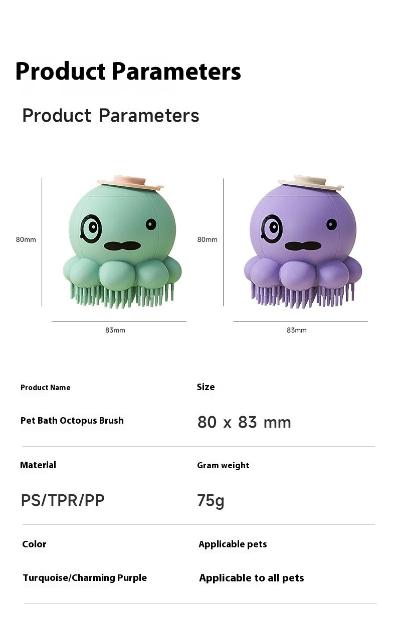 Fun Pet Bath Massage Silicone Comb