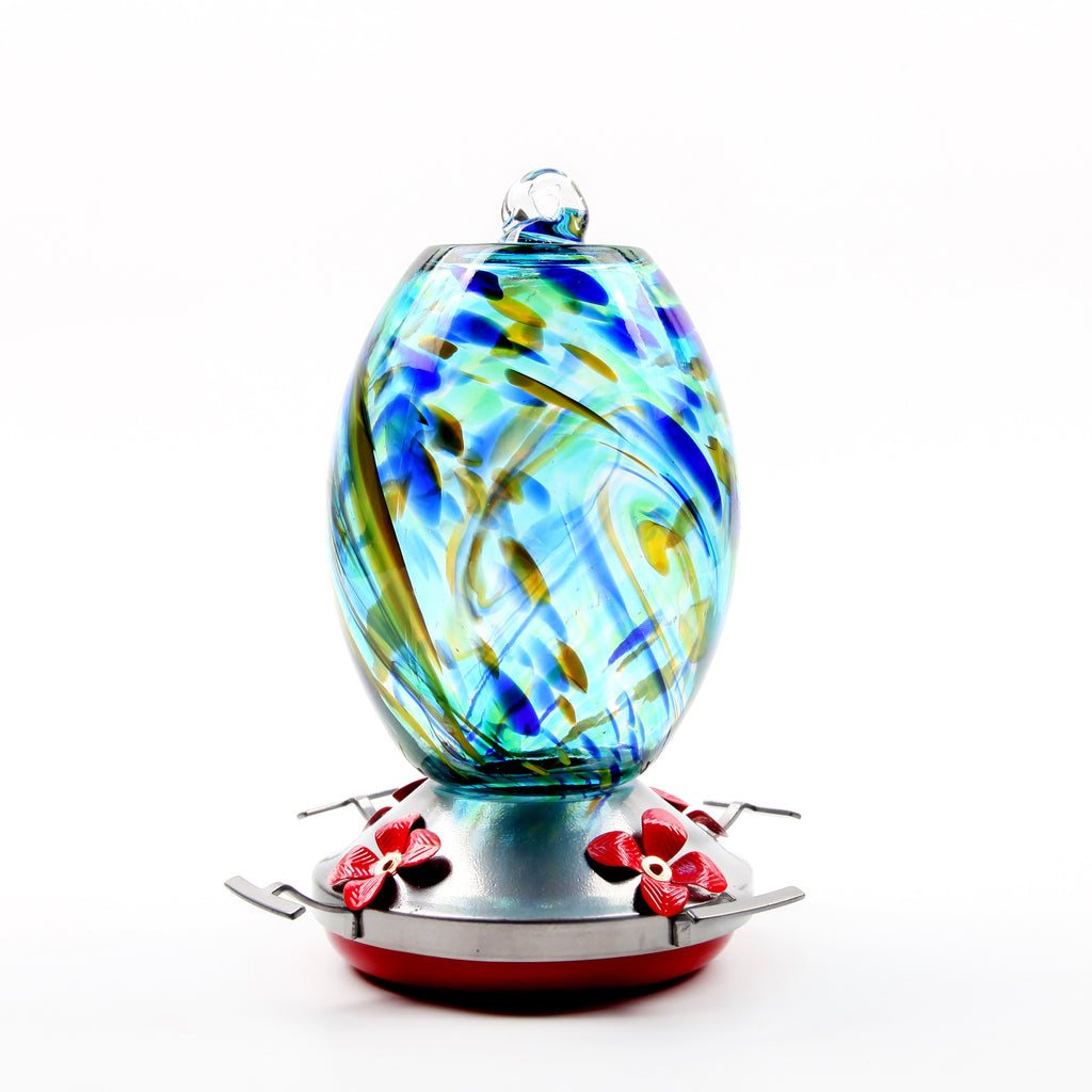 Sparkly Stained-Glass Hummingbird Feeder – Ant-Free Bliss