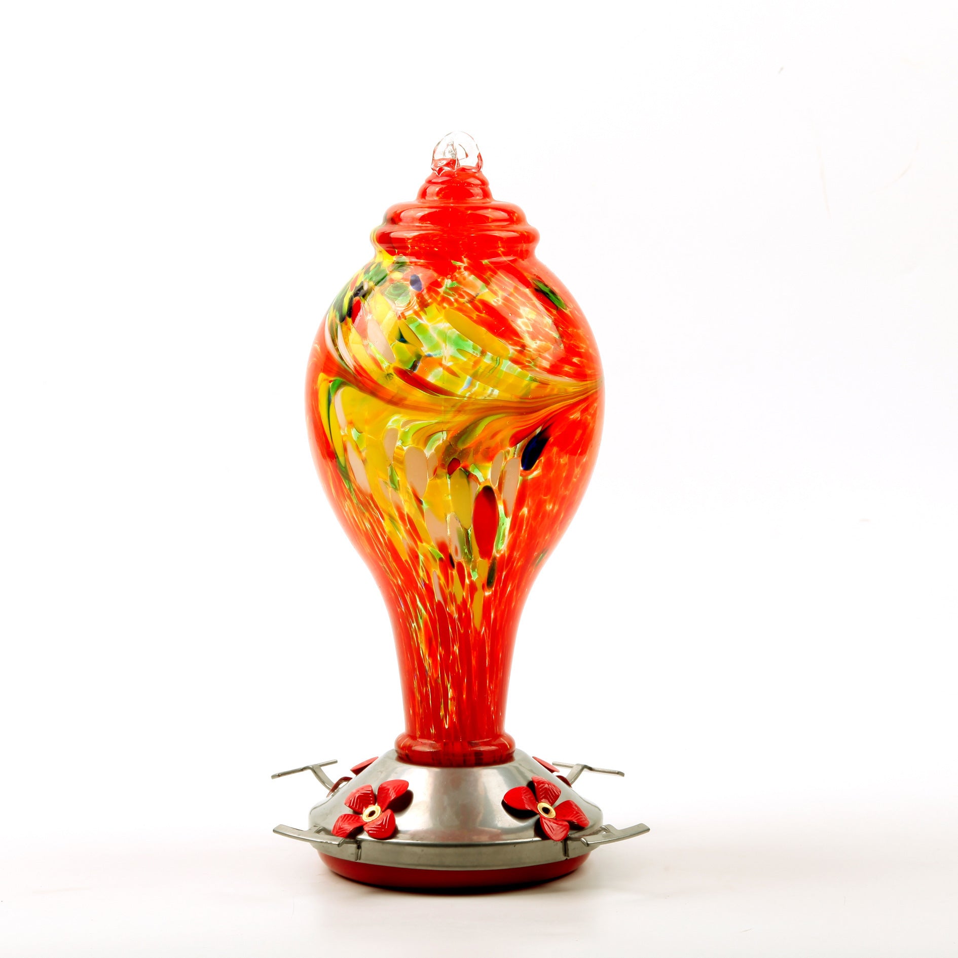 Sparkly Stained-Glass Hummingbird Feeder – Ant-Free Bliss