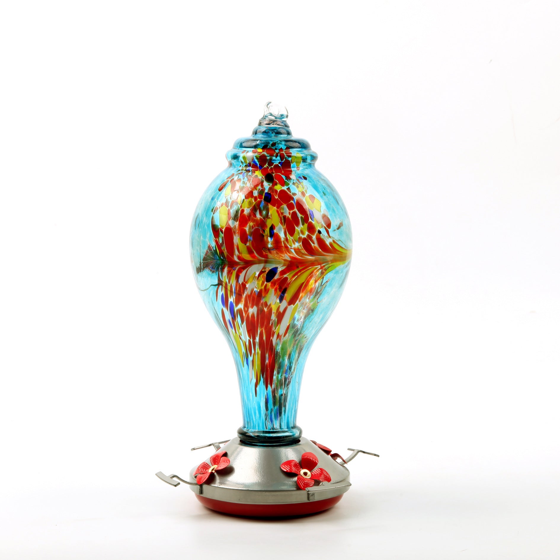 Sparkly Stained-Glass Hummingbird Feeder – Ant-Free Bliss