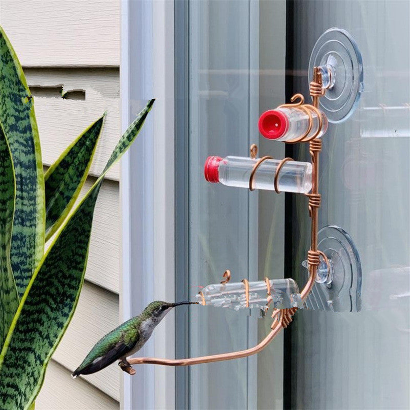 Charming Suction Cup Hummingbird Feeder – Easy Clean Garden Joy