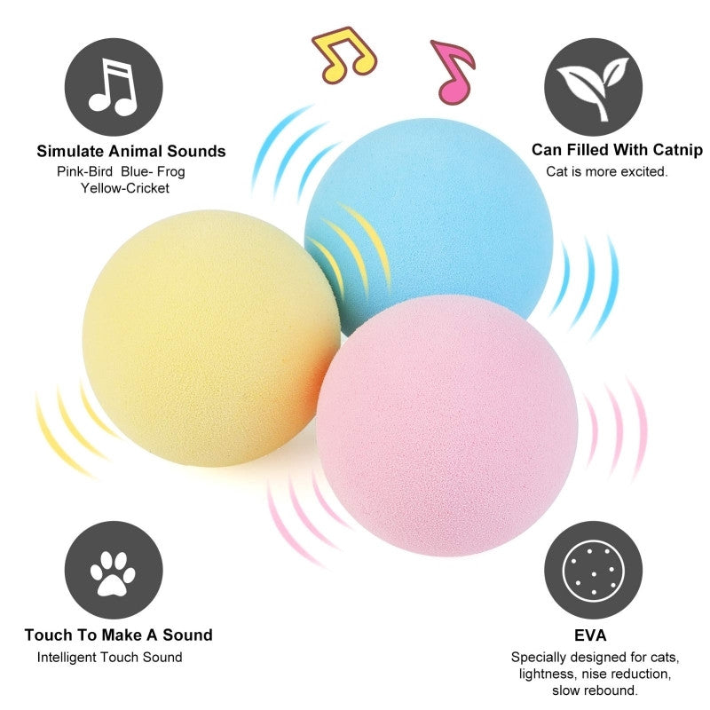 Fun Interactive Cat Toy Ball with Catnip Magic