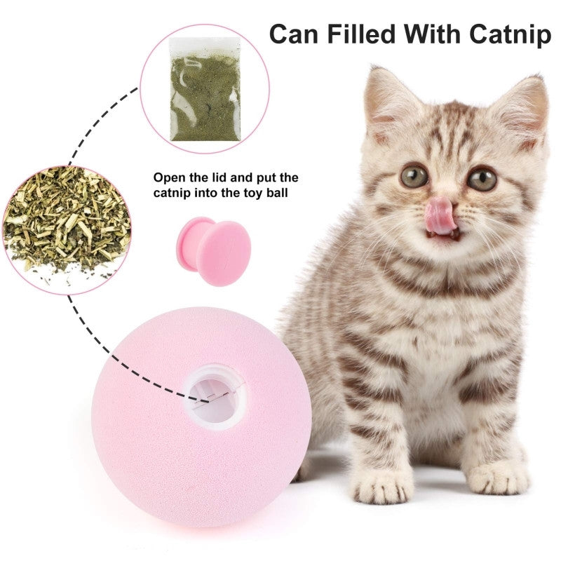 Fun Interactive Cat Toy Ball with Catnip Magic
