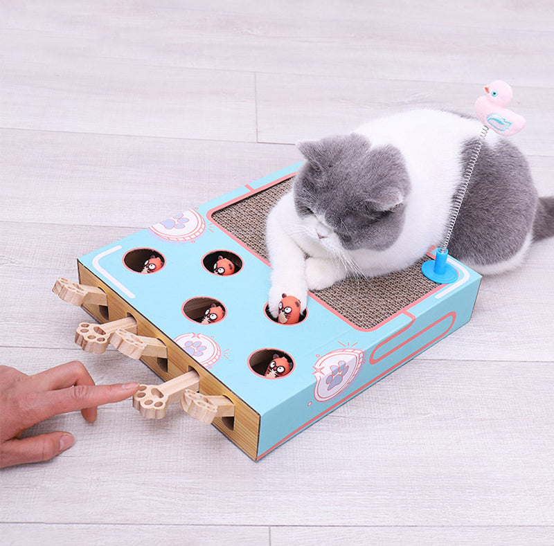 Pounce & Giggle: Whack-a-Mole Cat Teaser Fun