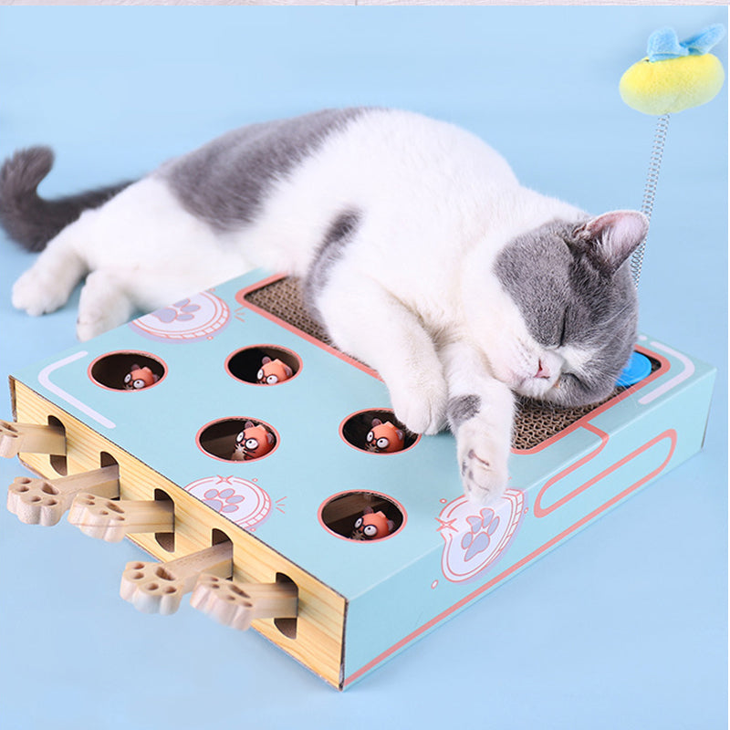 Pounce & Giggle: Whack-a-Mole Cat Teaser Fun
