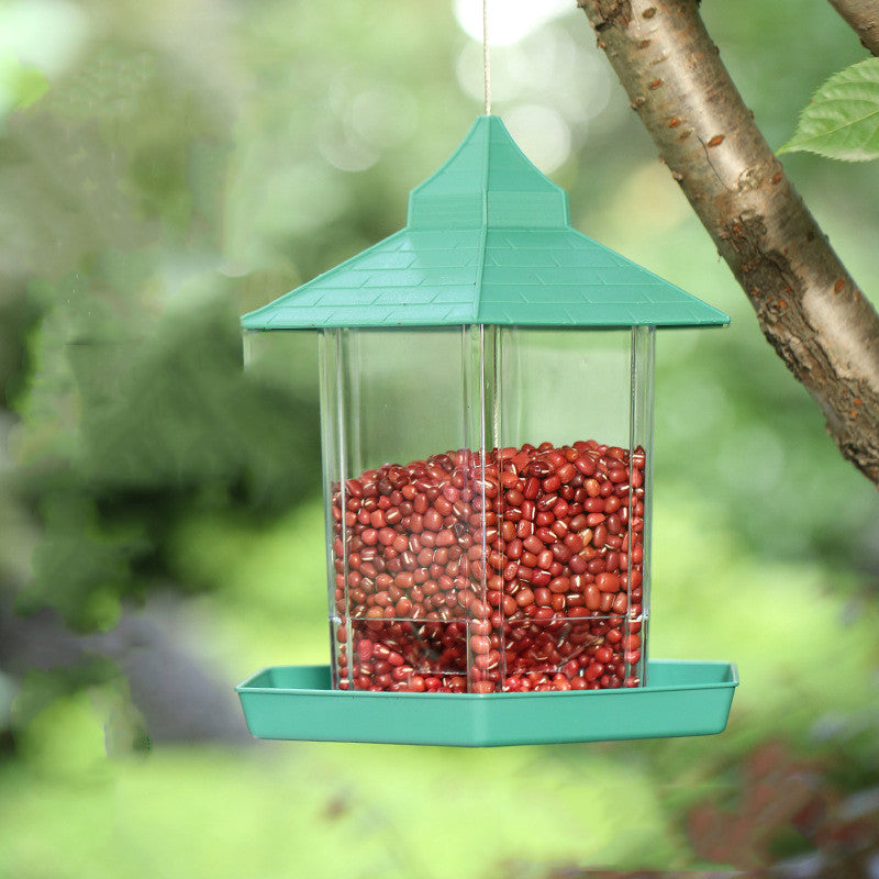 Delightful Bush Bird Feeder: Easy Hang with Rope & Lanyard