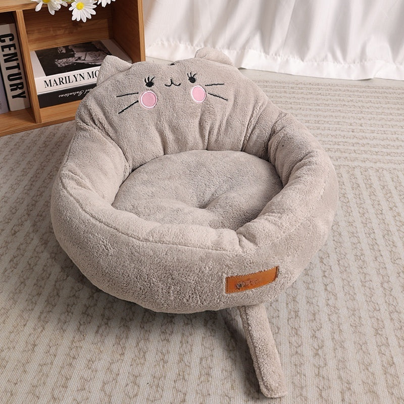 Cozy Cartoon Pet Bed for Happy Naps