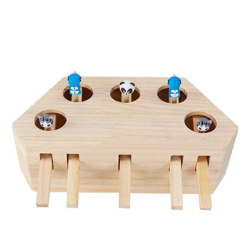 Pawsome Whac-a-Mole: Solid Wood Cat Puzzle