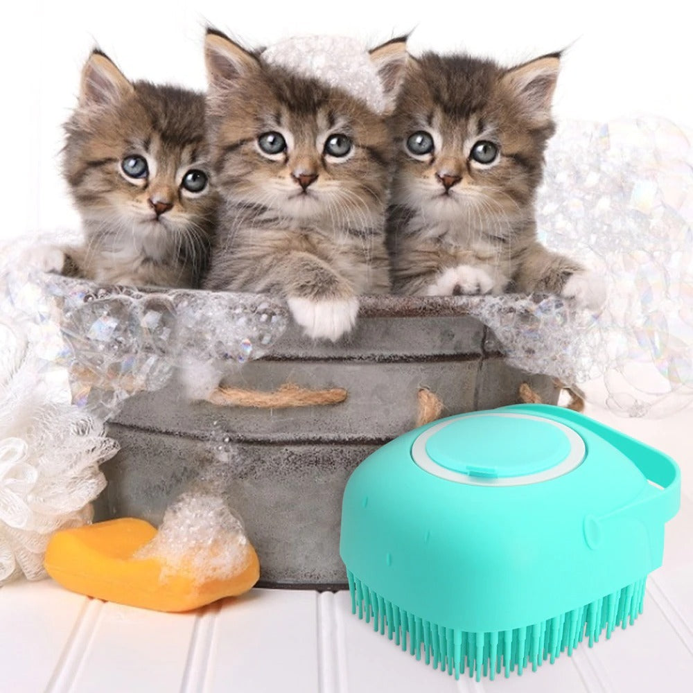 Happy Bath Time! Pet Shampoo Massager Brush