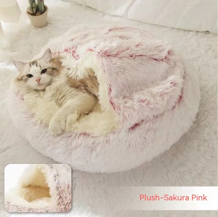 Snuggly 2-in-1 Winter Pet House Bed