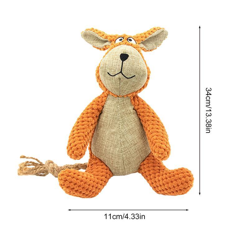 Squeaky Plush Dog Toy for Fun and Clean Teeth