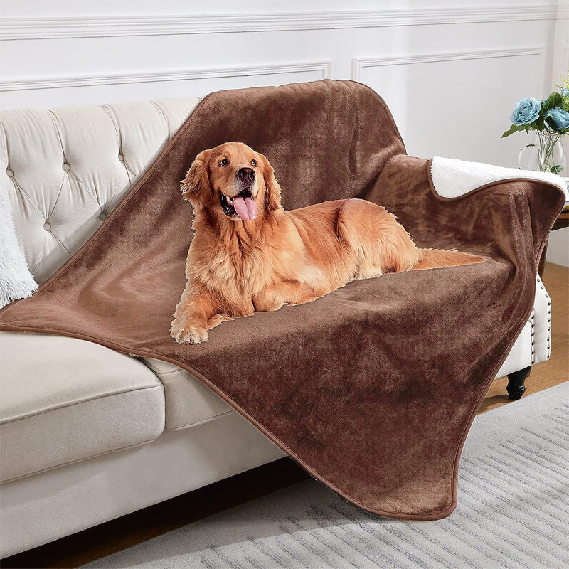 Snuggly Thick Sherpa Pet Blanket – Couch-Safe Magic