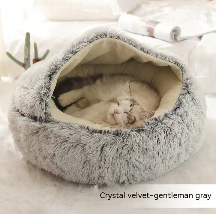 Snuggly 2-in-1 Winter Pet House Bed