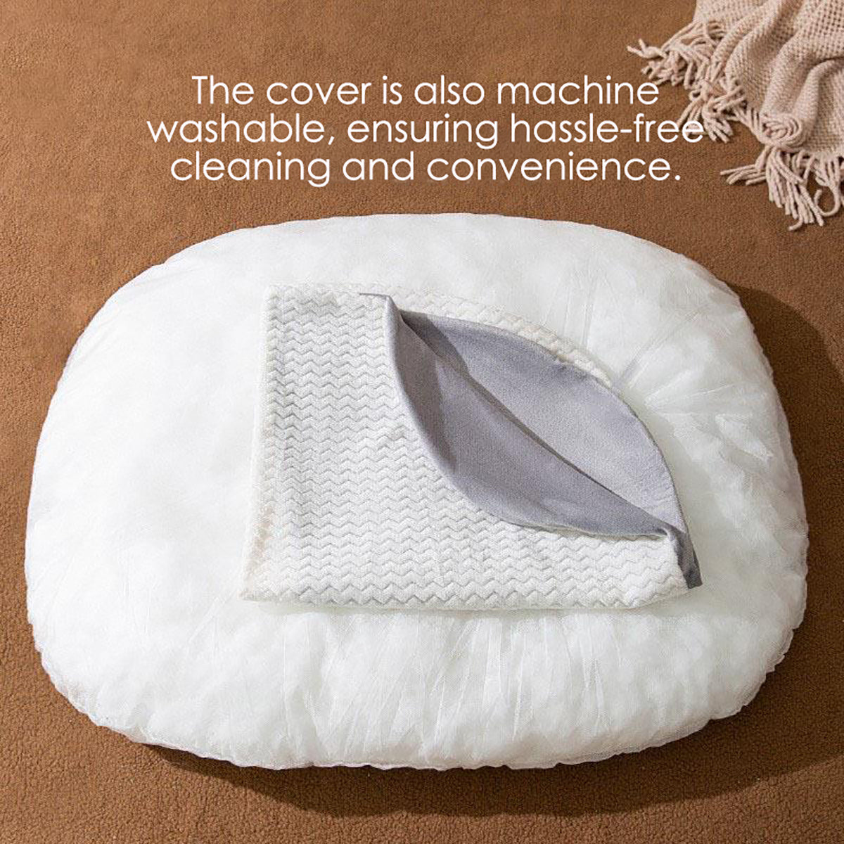 Cozy Oval Cushion: Perfect Large Dog Crate Bed