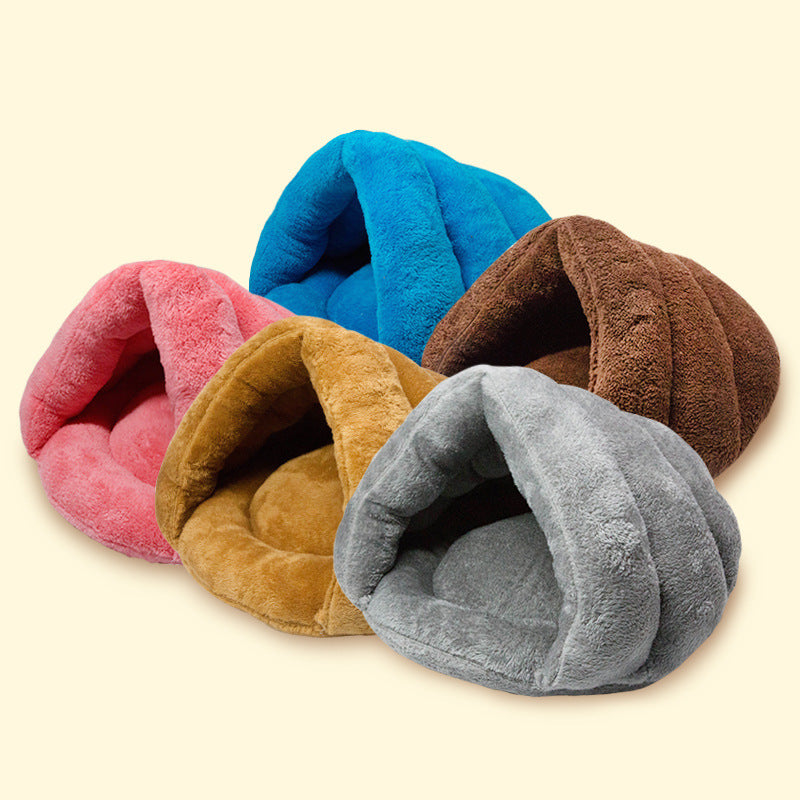 Cozy Round Plush Bed for Dogs & Cats