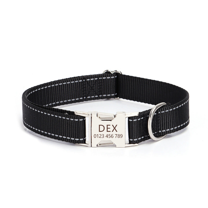 Shiny Reflective Nylon Collar for Safe Night Walks