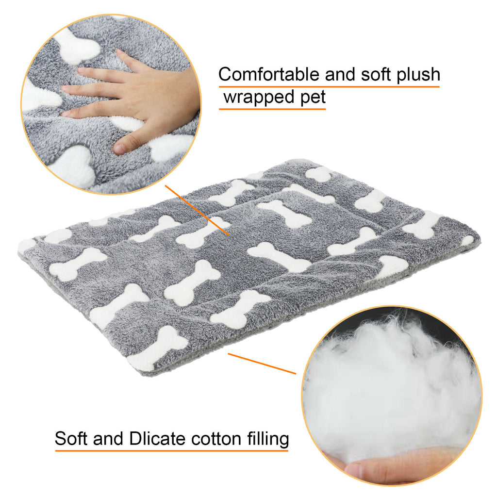 Cozy Up Your Pup: Self-Warming Reversible Fleece Crate Mat for Dogs & Cats