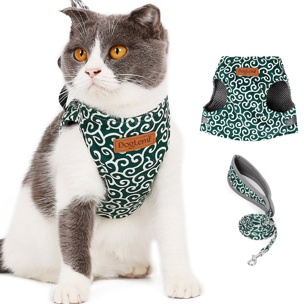 Cozy Cat Vest Harness with Gentle Traction Leash
