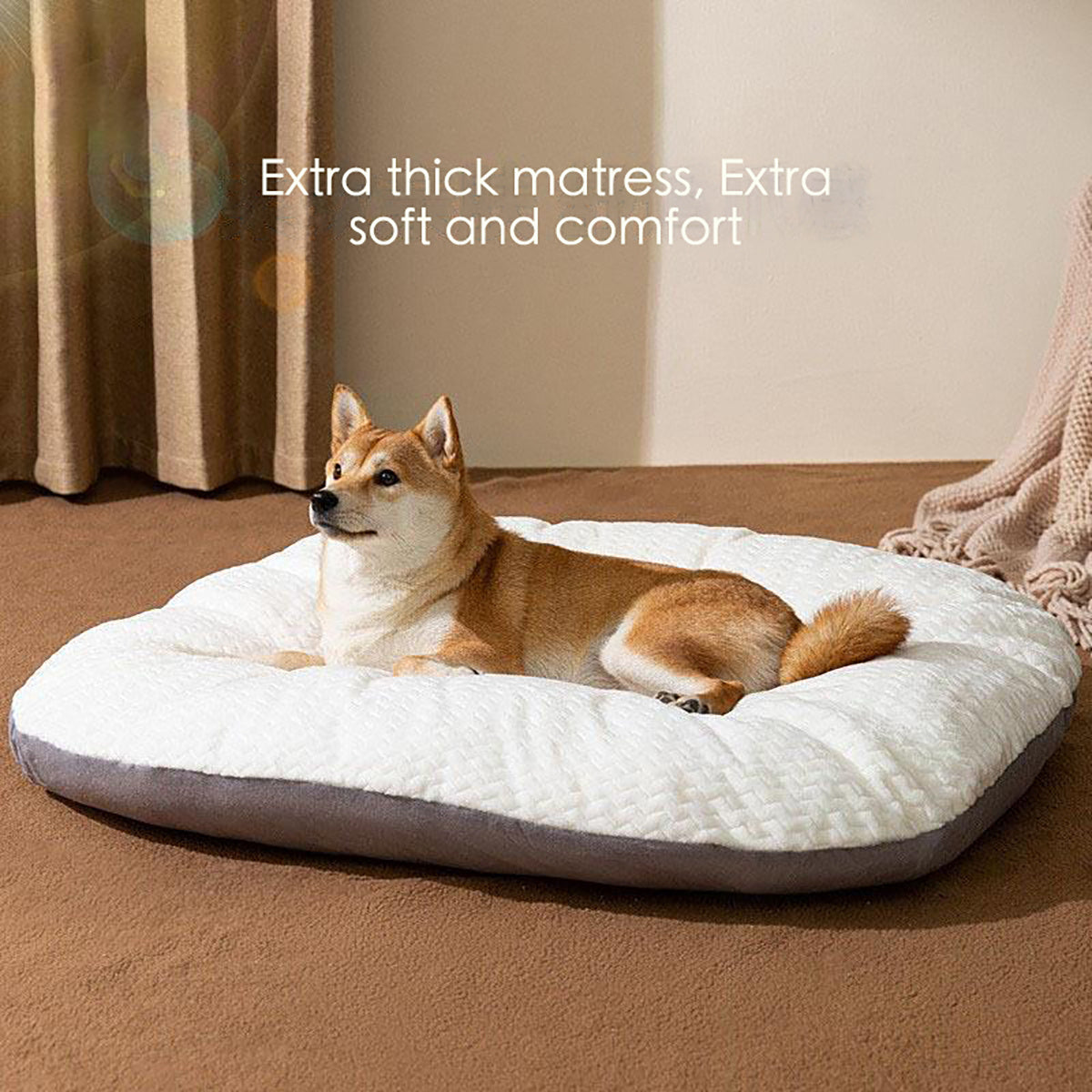 Cozy Oval Cushion: Perfect Large Dog Crate Bed