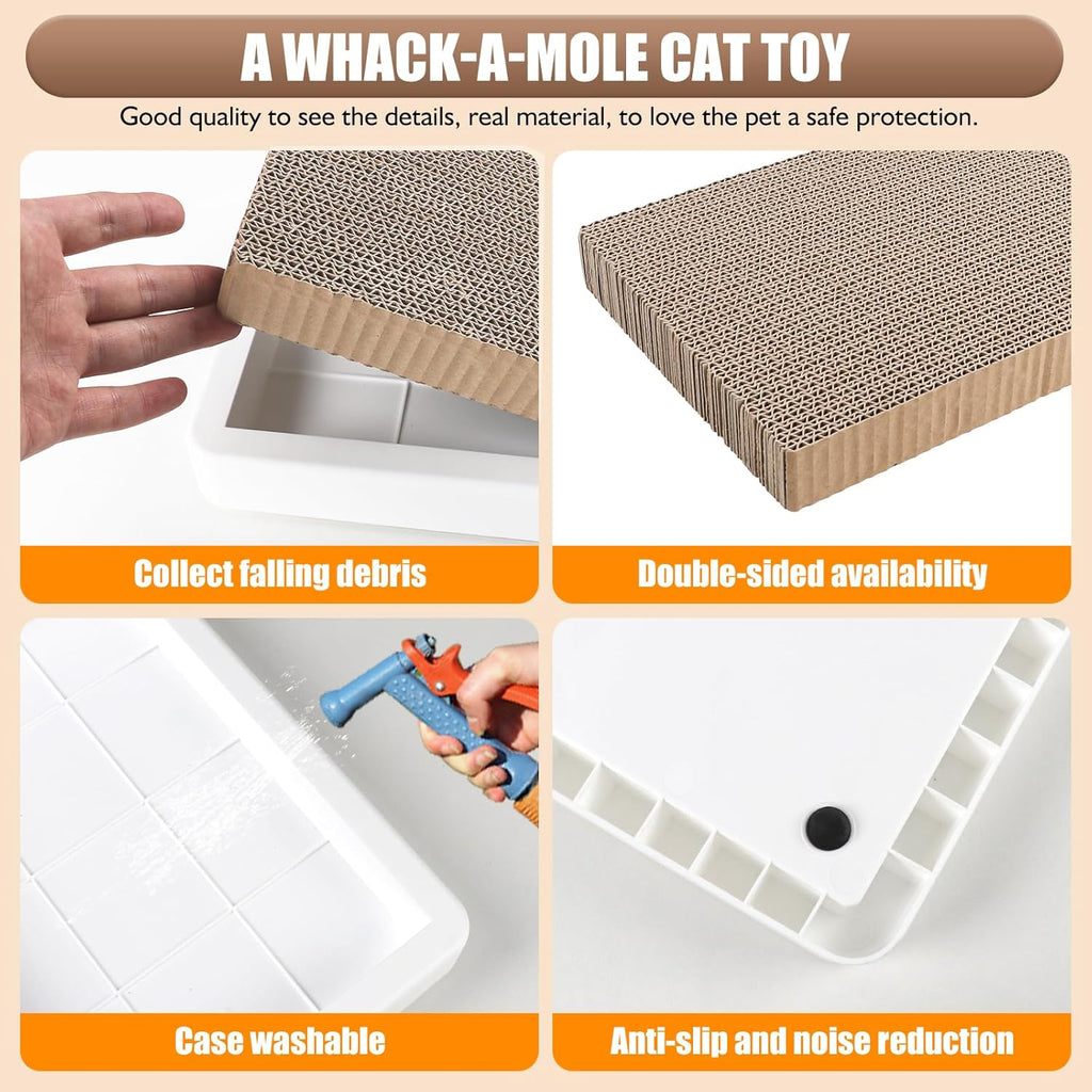 Meow-velous Whack-a-Mole Scratcher for Playful Indoor Cats