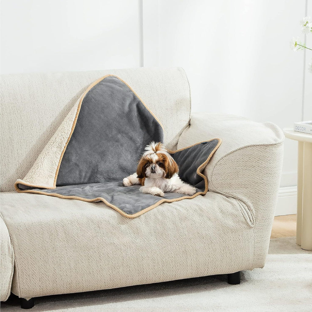 Snuggly Thick Sherpa Pet Blanket – Couch-Safe Magic