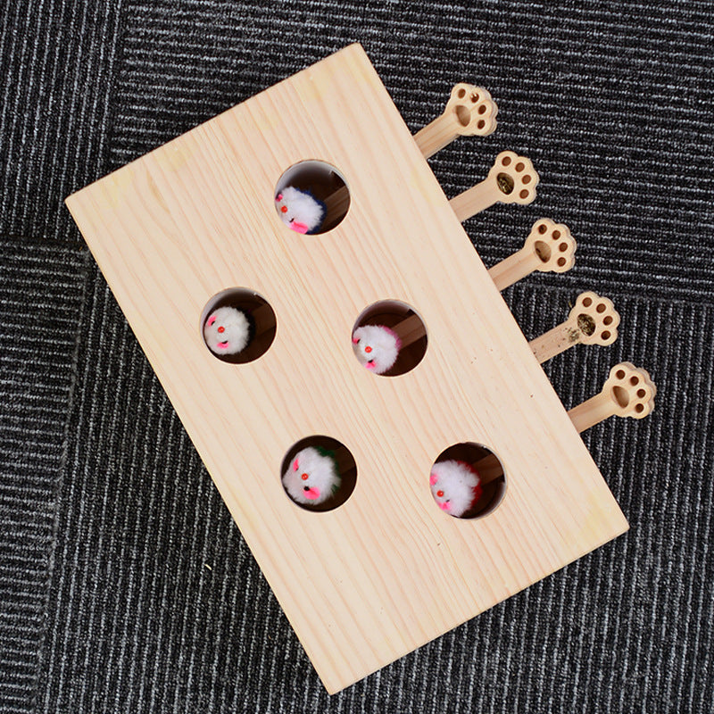 Giggle-Worthy Catnip Whac-A-Mole on Solid Wood
