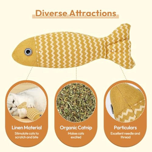 3-Pack Catnip Fish Toys Your Cat Will Adore
