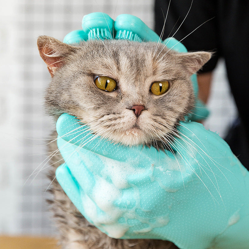 Cozy Glove Massage for Happy Pet Baths
