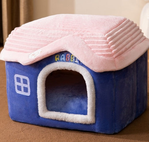 Cozy Foldable Winter Pet House for Dogs & Cats