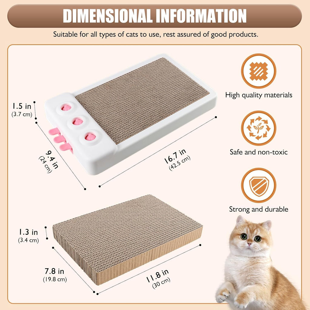 Meow-velous Whack-a-Mole Scratcher for Playful Indoor Cats