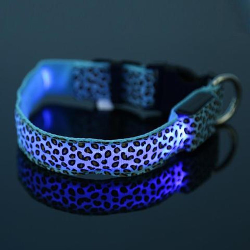 Leopard Print LED Collar – Safety with Flair
