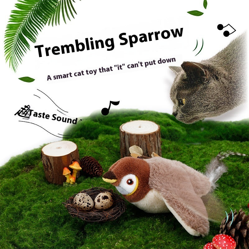 Sweet Plush Bird Buddy: Automatic Playtime for Happy Cats