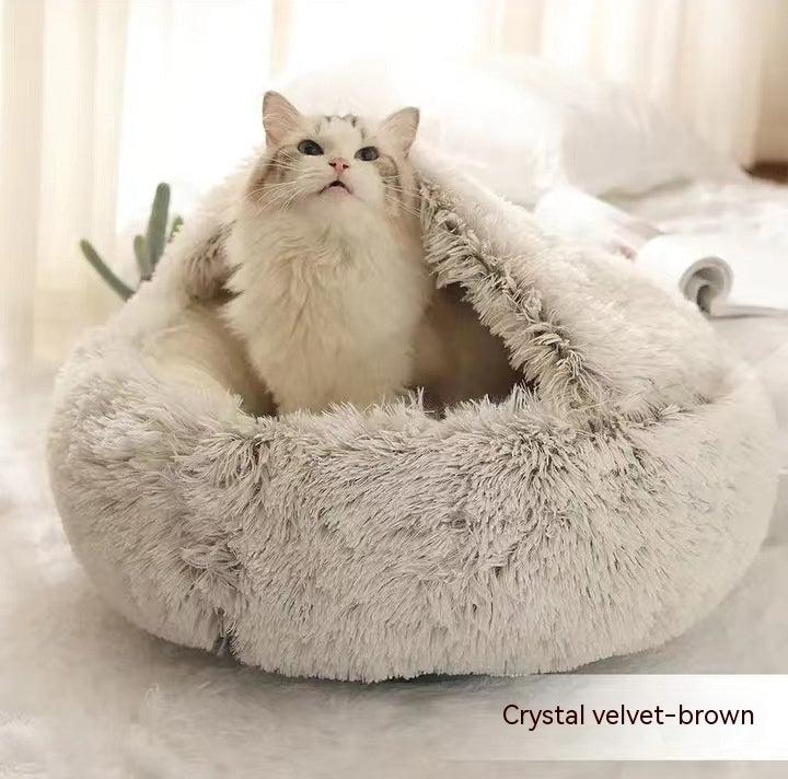 Snuggly 2-in-1 Winter Pet House Bed