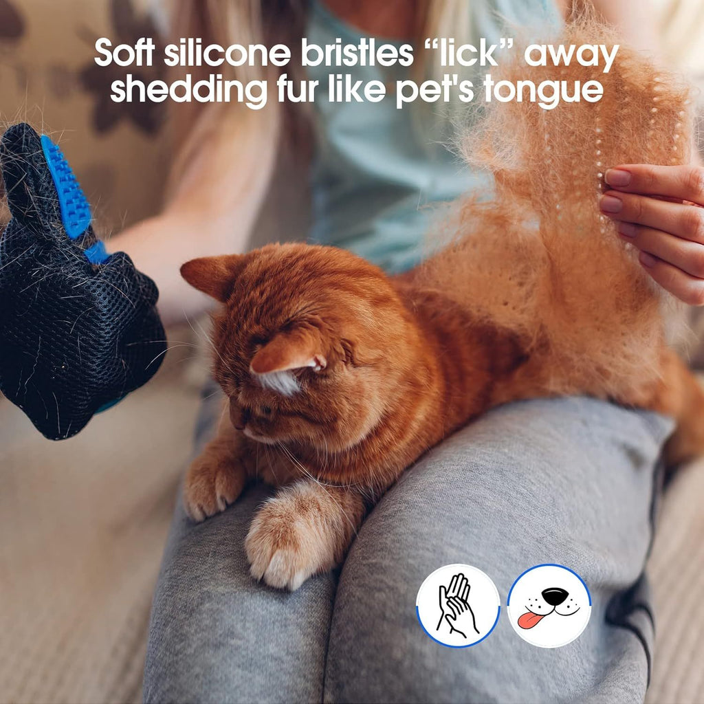 Effortless Shedding Solution: Comfortable Grooming Mitts for Pets