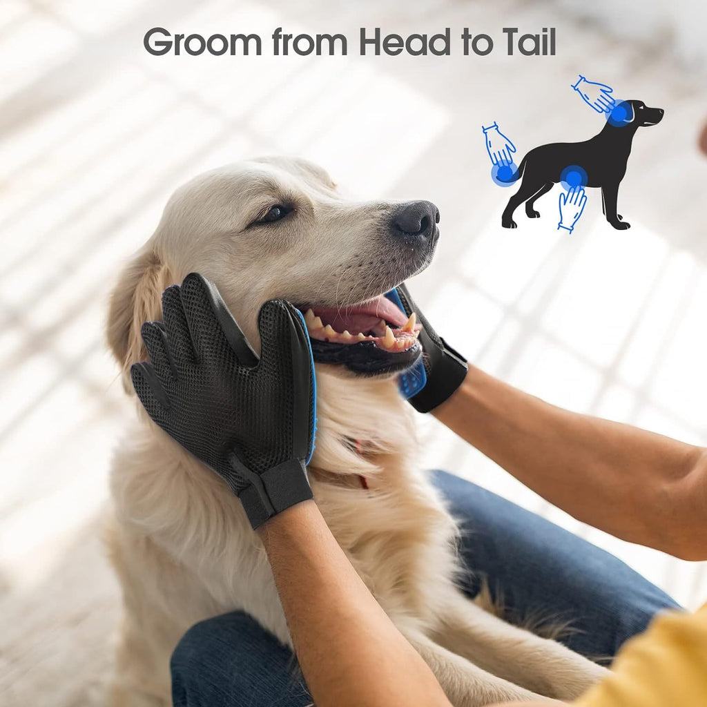 Effortless Shedding Solution: Comfortable Grooming Mitts for Pets
