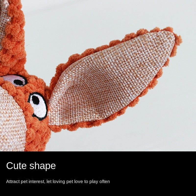 Squeaky Plush Dog Toy for Fun and Clean Teeth