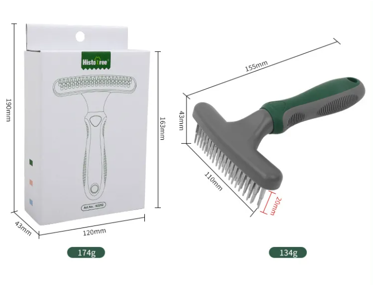 Gentle Double Row Pet Grooming Comb