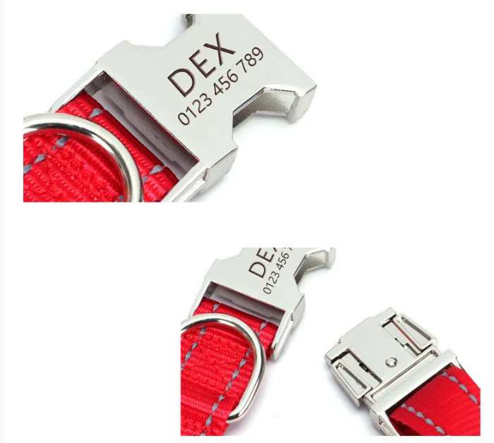 Shiny Reflective Nylon Collar for Safe Night Walks