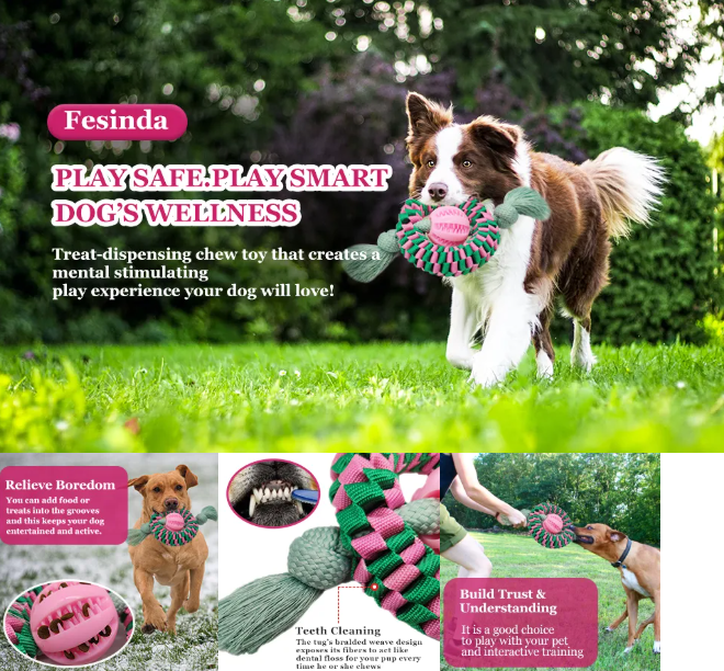 Ultimate Dog Chew Toy for Exercise & Stress Relief