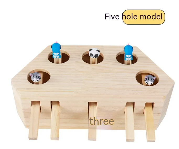 Pawsome Whac-a-Mole: Solid Wood Cat Puzzle