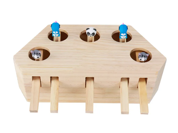 Pawsome Whac-a-Mole: Solid Wood Cat Puzzle