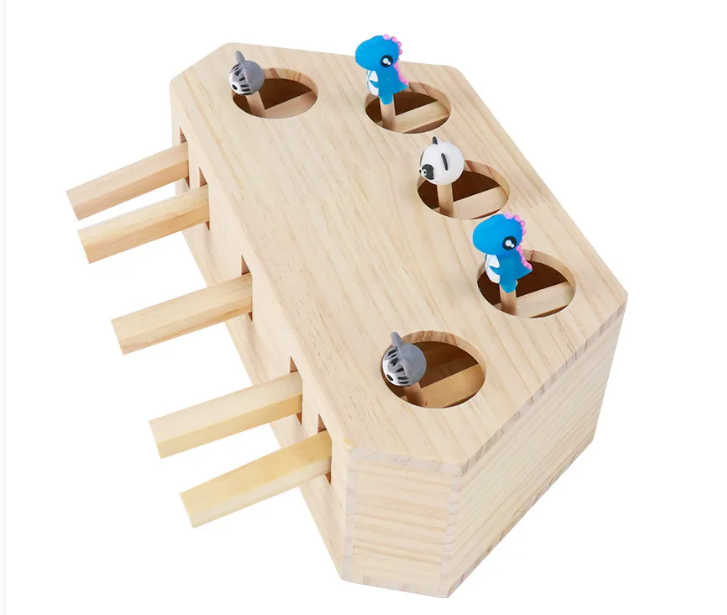 Pawsome Whac-a-Mole: Solid Wood Cat Puzzle
