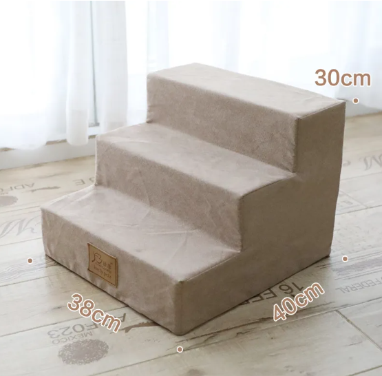 Pet Climbing Ladder: Comfy Sponge Steps to Bed