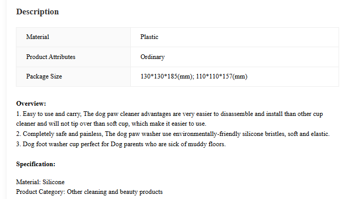 Easy Silicone Paw Clean for Pets