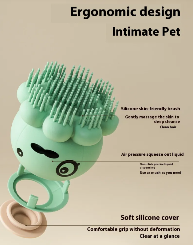 Fun Pet Bath Massage Silicone Comb