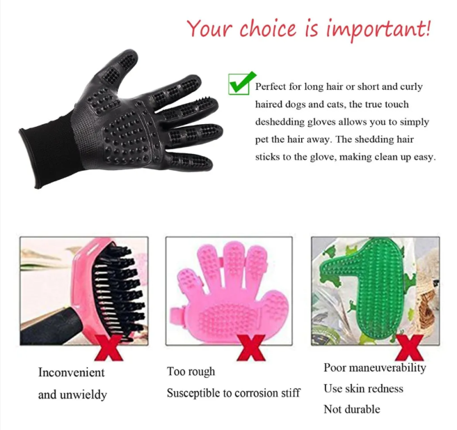 Easy Shedding Solution with Soft Pet Glove